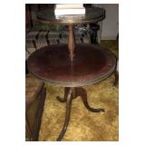 2-TIER MAHOGANY TABLE