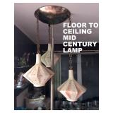CEILING-TO-FLOOR MID CENTURY ERA LAMP. LOOKS LIKE SPACE CAPSULES, DON