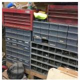PARTS BINS FULL OF PARTS & SUPPLIES