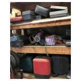 SHELVES FULL OF POWER TOOLS AND MORE