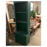 ANOTHER NICE SHELF UNIT, PAINTED GREEN