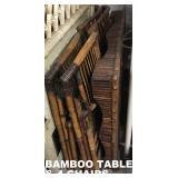 BAMBOO TABLE WITH FOUR CHAIRS