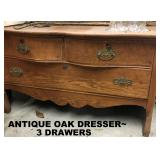 ANTIQUE BOW FRONT DRESSER