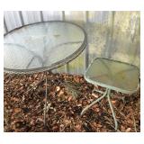 2 SMALL PATIO TABLES