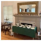THE FIREPLACE WITH MIRROR IN LR