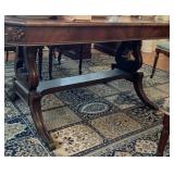 SIDE VIEW OF DINING TABLE TRESTLE BASE