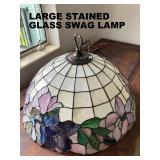TIFFANY STYLE MCM SWAG LAMP