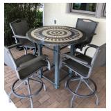 FINE QUALITY OUTDOOR HIGHTOP TABLE & CHAIRS