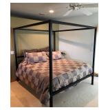MODERN STYLE KING BED WITH MATTRESS SET. LINENS SOLD SEPARATELY