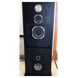 ONE OF THE SPEAKER COLUMNS OF THE $10,000 NEW COST SOUND SYSTEM. CUSTOM DESIGNED
