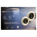 SPECO 6.5" METAL 70V BACK CAN SPEAKERS w/MOUNTING BRACKETS