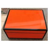 LAQUERED BOX, FELT LINED, LIKE NEW