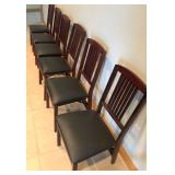 6 ELEGANT WOOD FOLDING CHAIRS