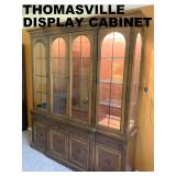 THOMASVILLE LIGHTED DISPLAY CABINET WITH STORAGE BASE