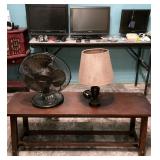 OCCASIONAL TABLE, FANS, COMPUTERS, ETC