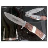 WINCHESTER 3PC BONE INLAY HANDLE KNIFE SET,