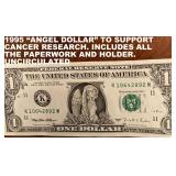 THE ANGEL SOUVENIR DOLLAR, 1995, FOR CANCER RESEARCH BENEFIT
