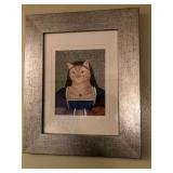 FRAMED PRINT OF A CLASSY CAT  