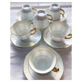 CZECHOSLOVAKIAN HIGH QUALITY CHINA CUP & SAUCER DEMITASSE SETS