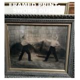 1800s ERA "DUELING" PRINT, FRAMED