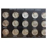 US MERCURY DIMES, SILVER, WWII YEARS