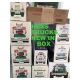 HESS TRUCKS. NEVER REMOVED FROM THEIR BOXES