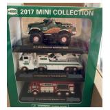 HESS TRUCKS 2017 MINI COLLECTION. NEVER REMOVED FROM THEIR BOXES
