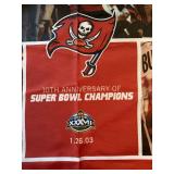 FLAG WITH GROMMETS, 10TH ANNIVERSARY OF BUCS SUPER BOWL CHAMPIONSHIP