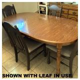 BROYHILL DINING TABLE. 4 CHAIRS SELLING SEPARATELY.