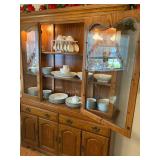 DOUBLE LIGHTED INTERIOR OF BROYHILL CABINET