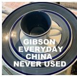 LOVELY GIBSON EVERYDAY CHINA. UNUSED.