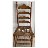 LADDERBACK RUSHBOTTOM CHAIRS. THERE ARE TWO OF THESE.