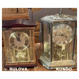 CARRIAGE STYLE BULOVA CLOCK. KUNDO ANNIVERSARY CLOCK