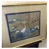 3-PANEL "TRYPTICH" FRAMED ORIENTAL THEME ARTWORK