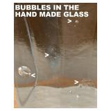 BUBBLIES TRAPPED IN THE GLASS. HANDCRAFTED.
