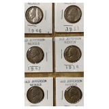 VINTAGE JEFFERSON NICKELS