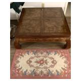 ONE OF SEVERAL NICE RUGS. BEAUTIFUL, LARGE ALL-OCCASION TABLE