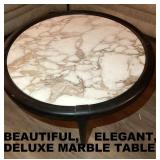 ELEGANT, HEAVY MARBLE ALL-OCCASION TABLE. NICE!!!