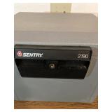 DOCUMENT SAFETY SMALL SENTRY SAFE COMBINATION INCLUDED.