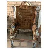 ANTIQUE CHAIR WITH HANDCARVED BACKSPLAT. READY TO RESTORE