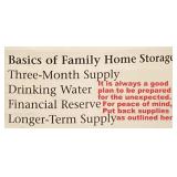 INFO ON A THE CANS OF EMERGENCY FOOD SELECTIONS