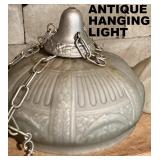 AND AN ANTIQUE STREET LIGHT WITH ORIGINAL GLASS SHADE