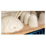 VINTAGE LIGHT SHADES, MILK GLASS