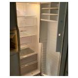 DOUBLE-DOOR FRIDGE IN THE WORKSHOP. WORKING FINE