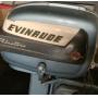 CLOSEUP OF THE EVINRUDE FLEETWIN 1950's OUTBOARD MOTOR