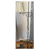 WROUGHT METAL READING LAMP WITH ADJUSTABLE HEIGHT LIGHT BAR