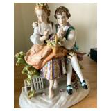 FINE PROCELAIN FIGURINE. DOUBLE SIGNED.