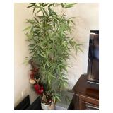 FAUX BAMBOO POTTED PLANT. ABOUT 6