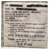 INFO LABEL INSIDE THE NAVY FLIGHT JACKET
