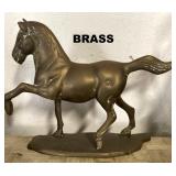 6" TALL BRASS HORSE